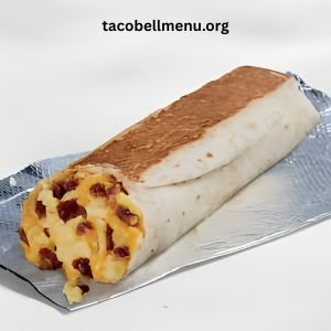 Cheesy Toasted Breakfast Burrito Bacon