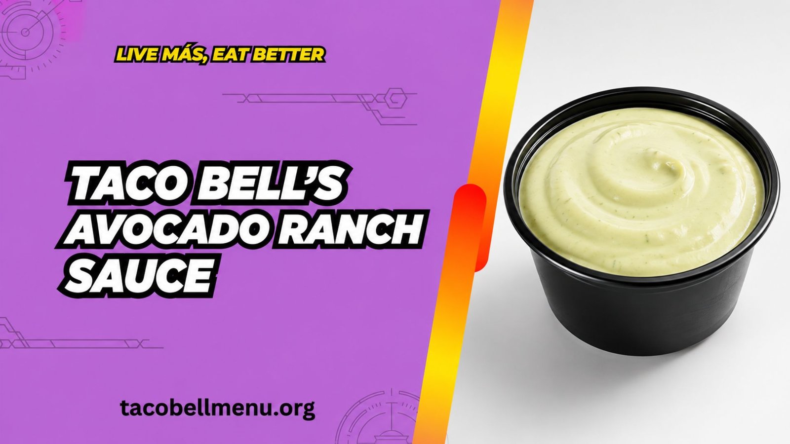 Taco Bell Avocado Ranch Sauce Menu Item Image