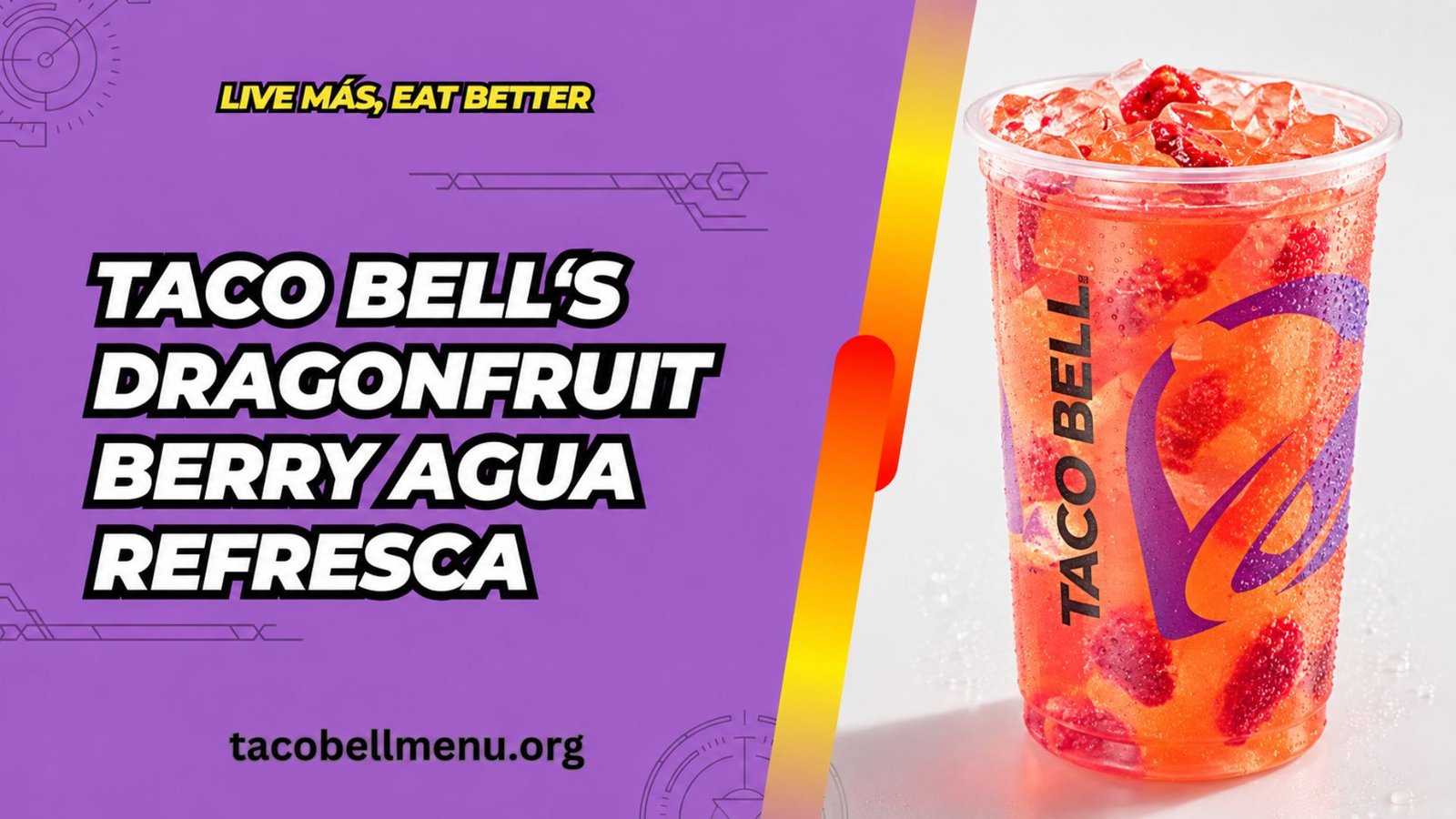 Taco Bell Dragonfruit Berry Agua Refresca Menu Item Image