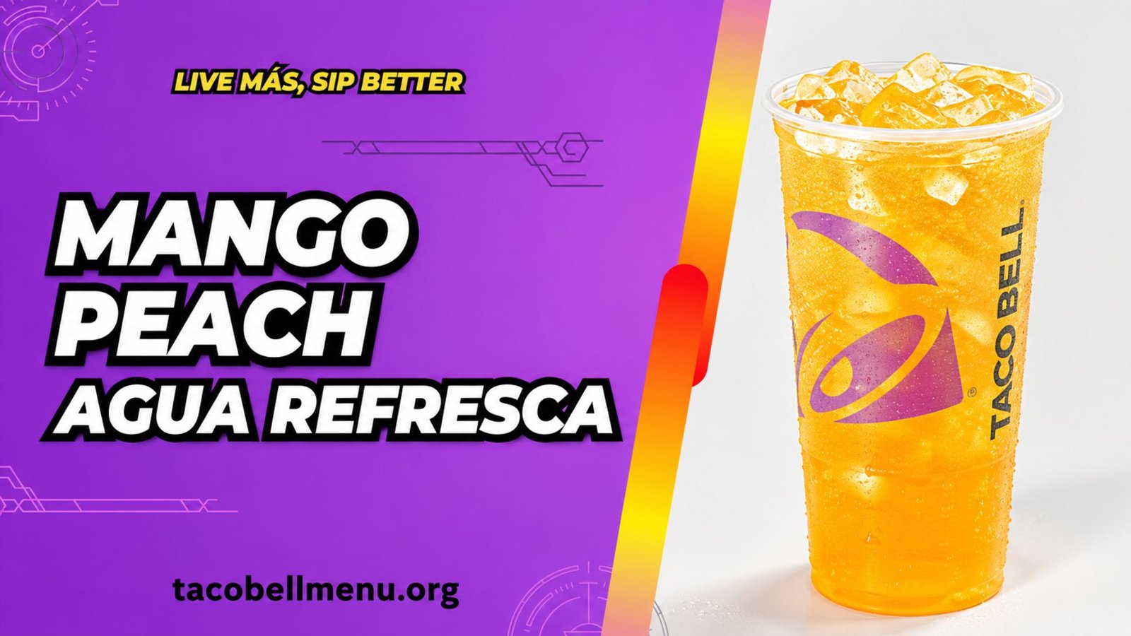 Taco Bell Mango Peach Agua Refresca Menu Item Image