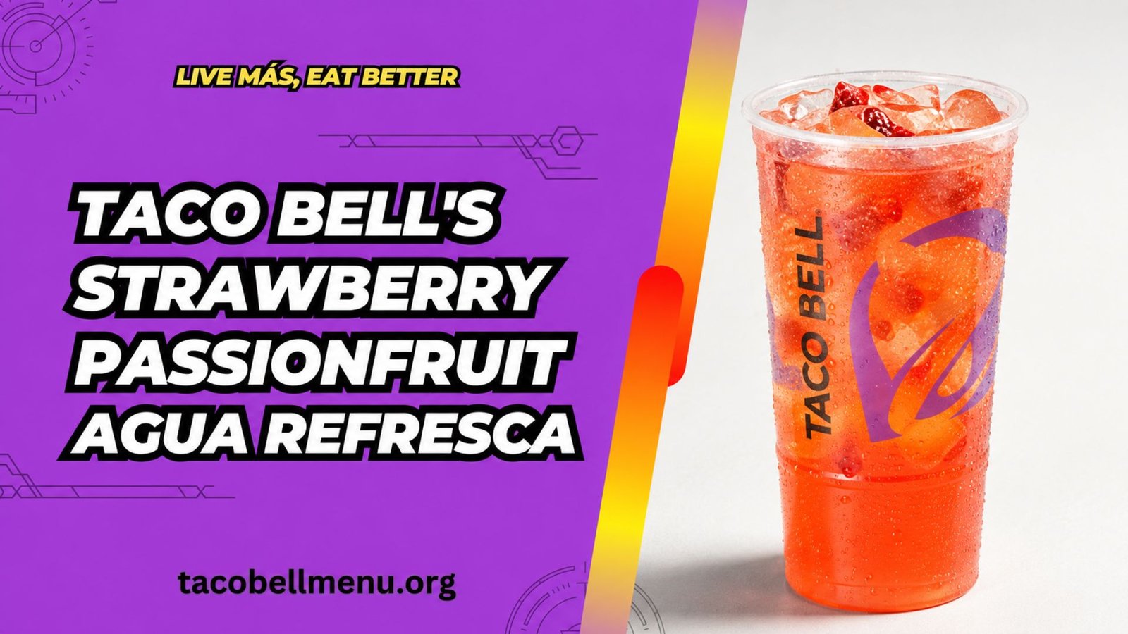 Taco Bell Strawberry Passionfruit Agua Refresca Menu Item Image