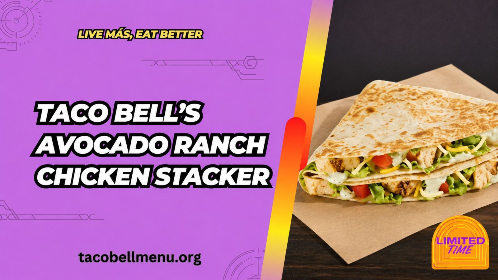 Taco bell Avocado Ranch Chicken Stacker menu item image