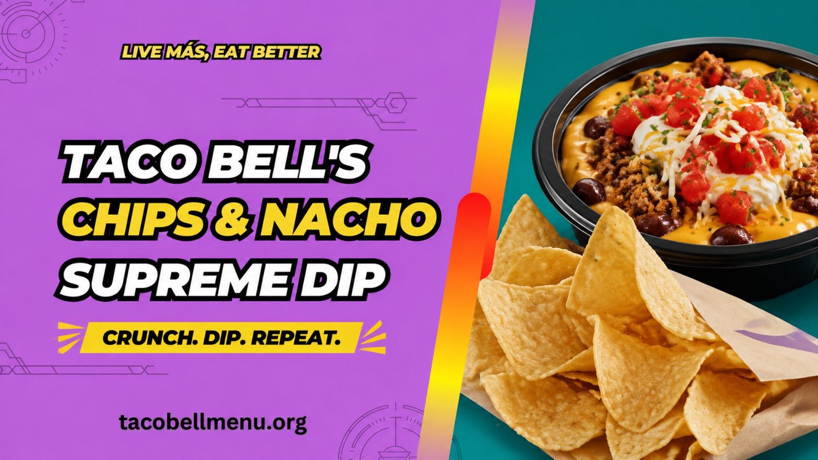 Taco bell Chips and Nacho Supreme Dip menu item image