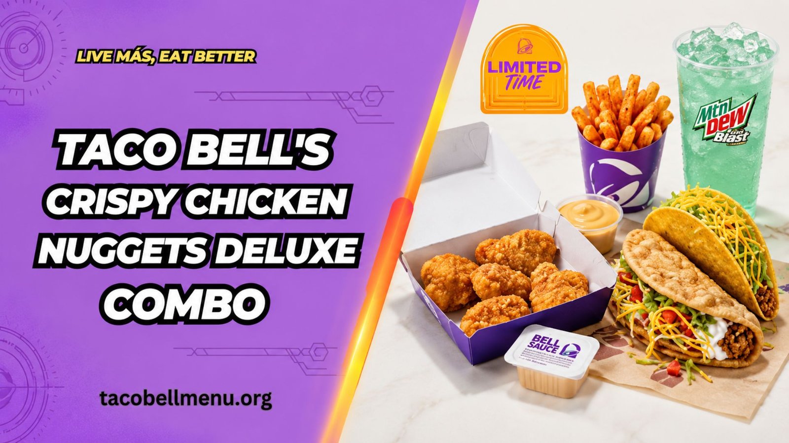 Taco bell Crispy Chicken Nuggets Deluxe Combo menu item image