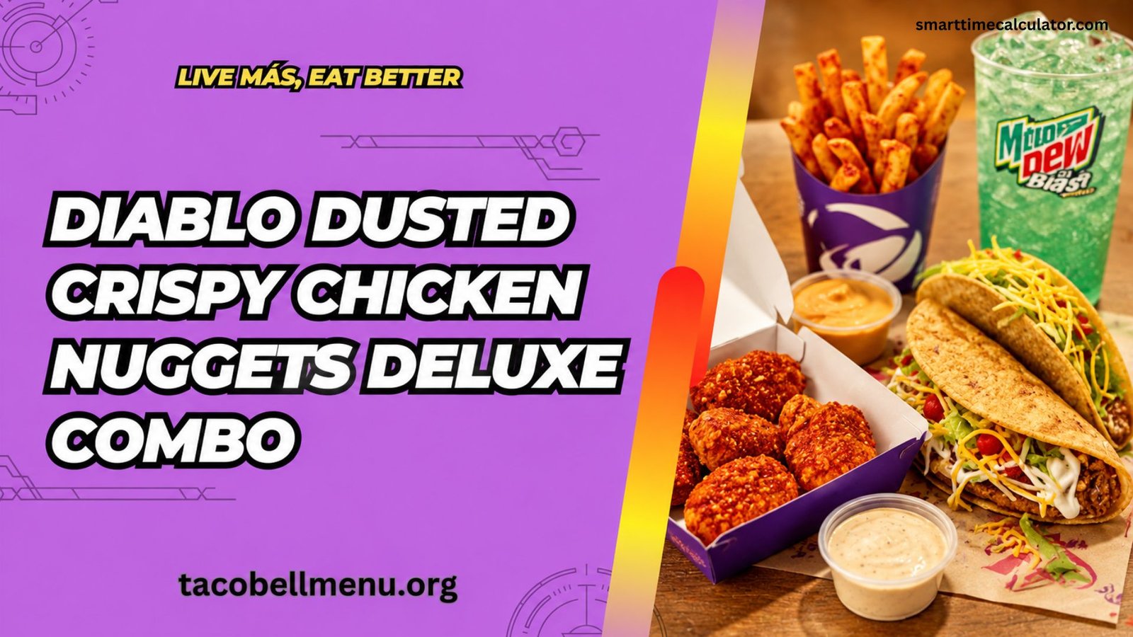 Taco bell Diablo Dusted Crispy Chicken Nuggets Deluxe Combo image