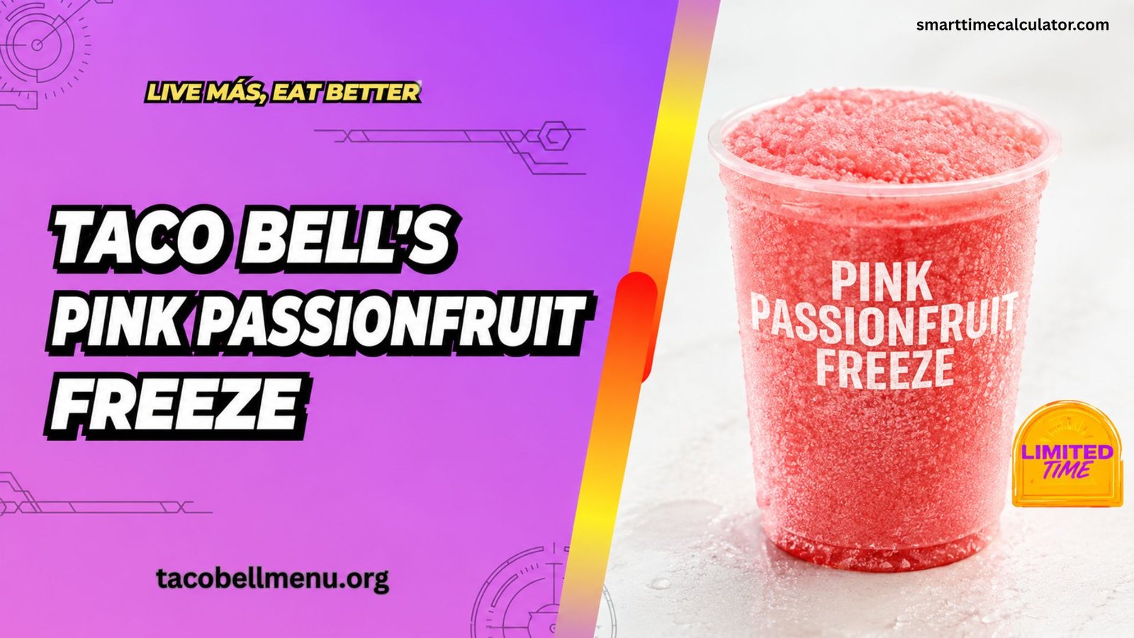 Taco bell Pink Passionfruit Refresca Freeze menu item